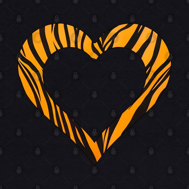 A hole in my Heart for you in tiger stripes by dalyndigaital2@gmail.com